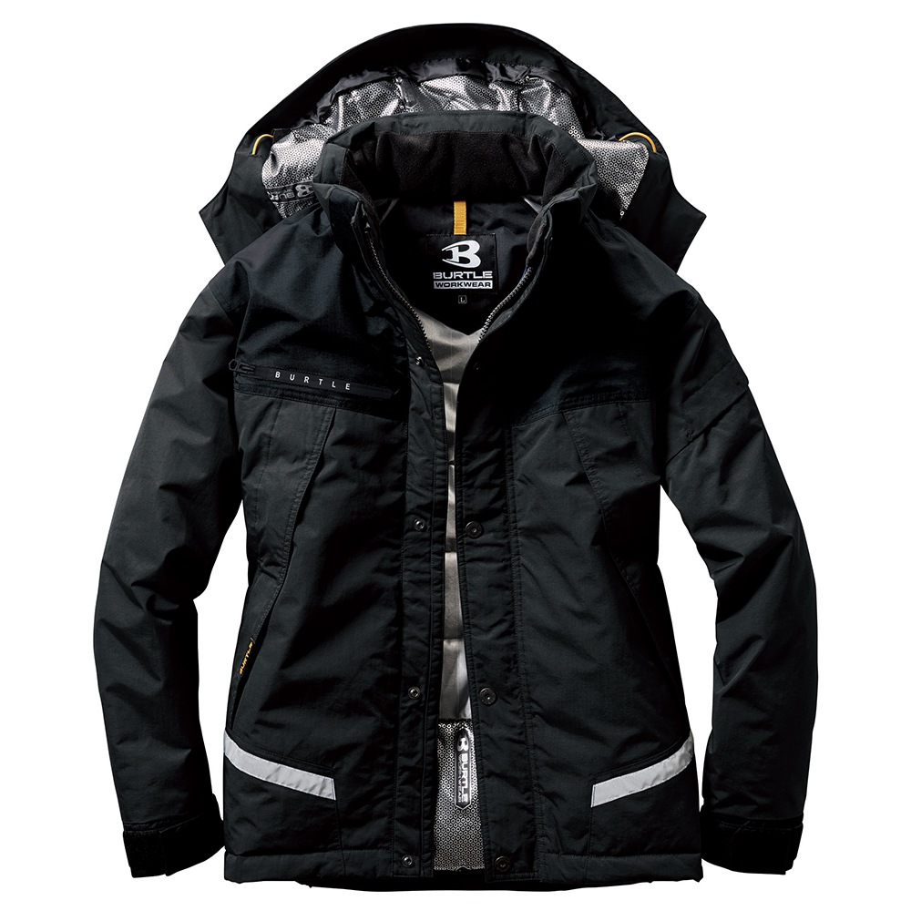 バートル BURTLE 作業着 7610 防水防寒ジャケット（大型フード付） 5L 防風 撥水 保温 透湿 防寒着 サーモトロンラジポカ アウトドア 作業服 バートル 防水防寒ジャケット 大型フード付き 7610 男女兼用 撥水 防汚