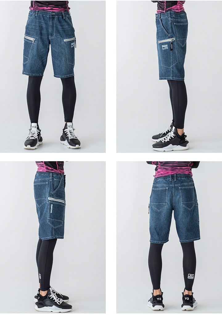 ISAMI 赤青 リバーシブル　ショートパンツ　Lサイズ ALMA リバーシブルショートスパッツ THUNDER (サンダー