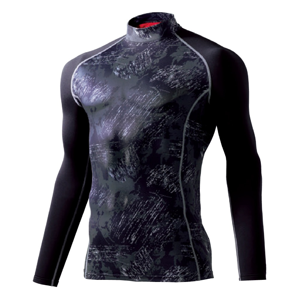 ジャウィン 冬用インナーウェア 58234 ハイネック コンプレッション 吸汗速乾 発熱 ストレッチ 消臭 抗菌 JAWIN 保温性 自重堂 アンダーシャツ 防寒【メール便送料無料】