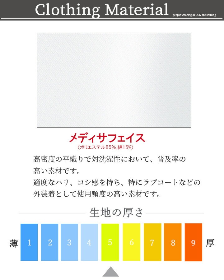 白衣 コート ドクターコートFOLK メンズコート 長袖コート 男性用 医療 医師 薬剤師 通気性 軽量 1520 男性ハーフコート シングルコート スタイリッシュコート