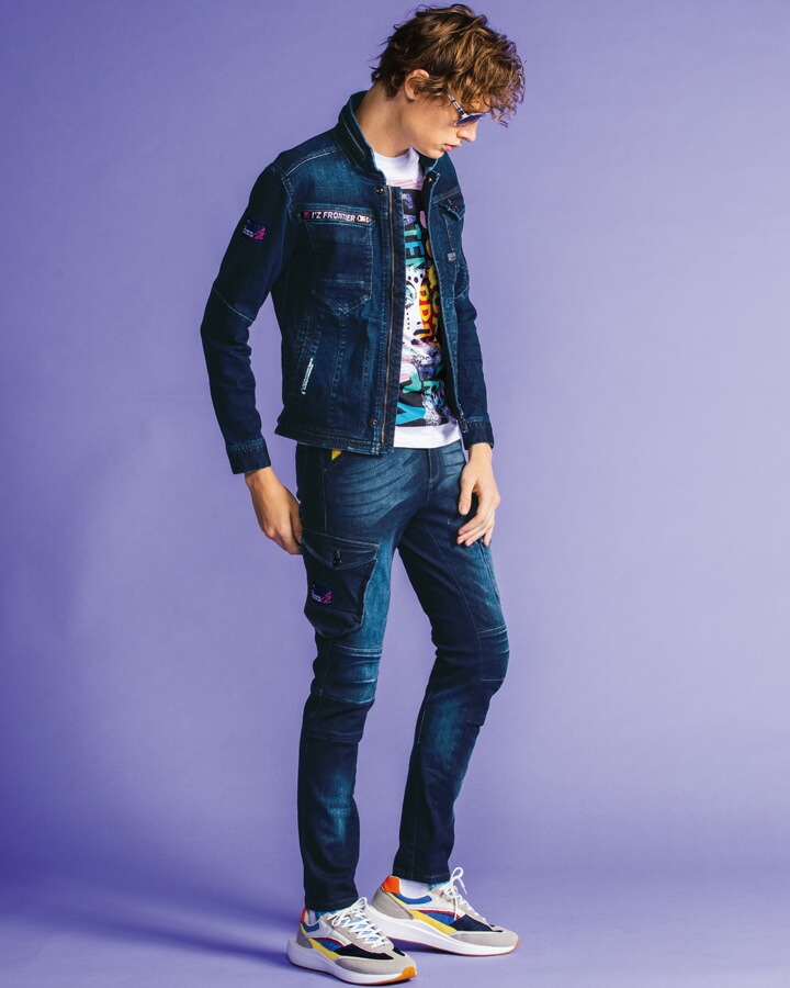 アイズフロンティア デニム ストレッチ 3Dカーゴパンツ 7262 オール