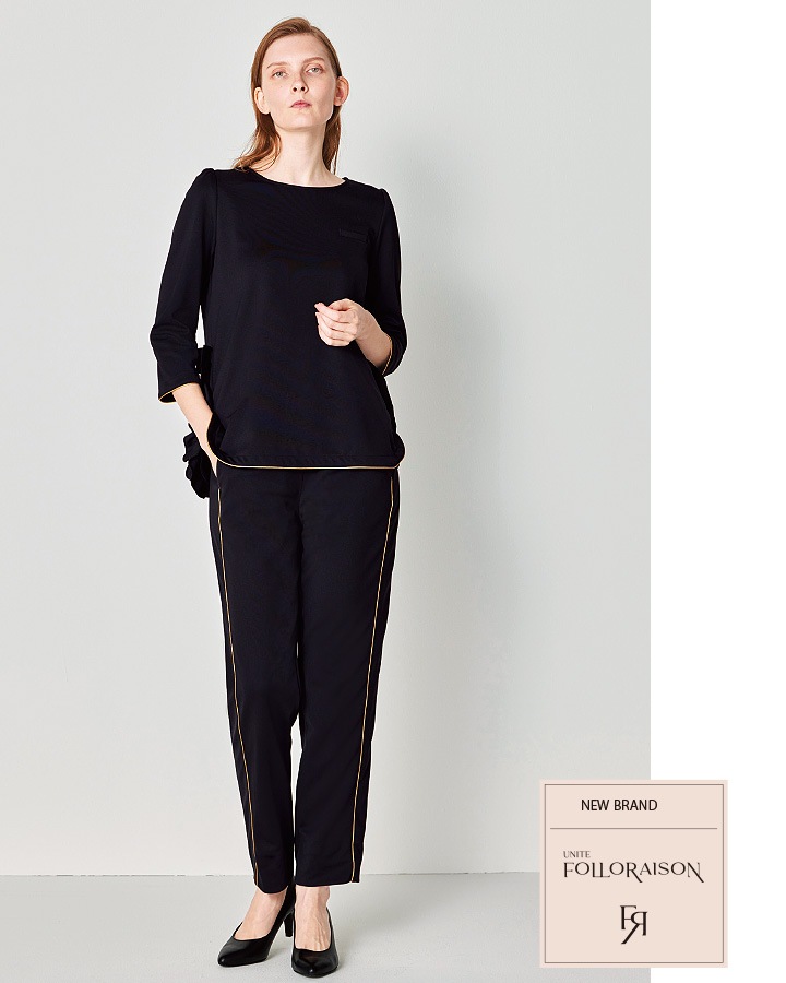 パンツ レディース 七分袖 医療 白衣 FR-0006 UNITE FOLLORAISON エステ サロン 受付 透防止 制電 ストレッチ イージーケア