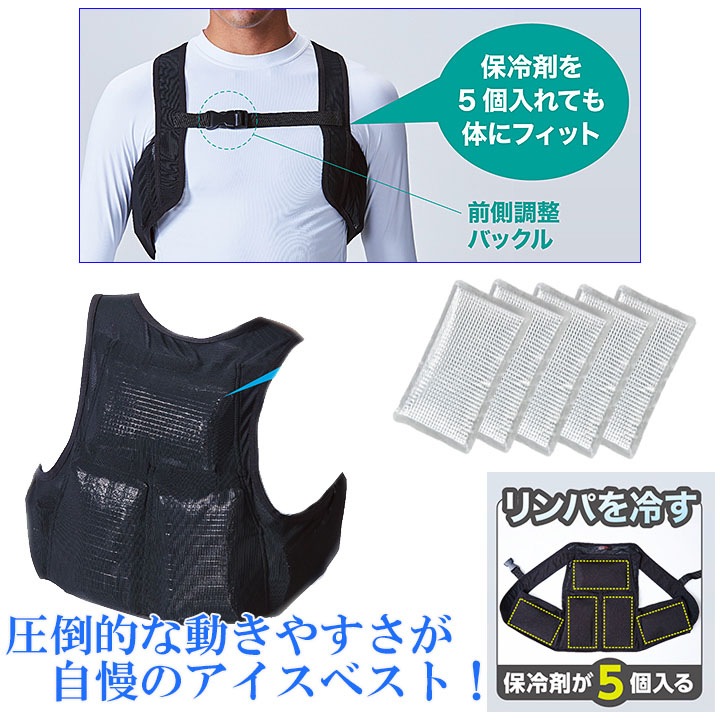 保冷剤ベスト ピタッと冷却ベスト 予備用保冷剤（3個セット） 375648