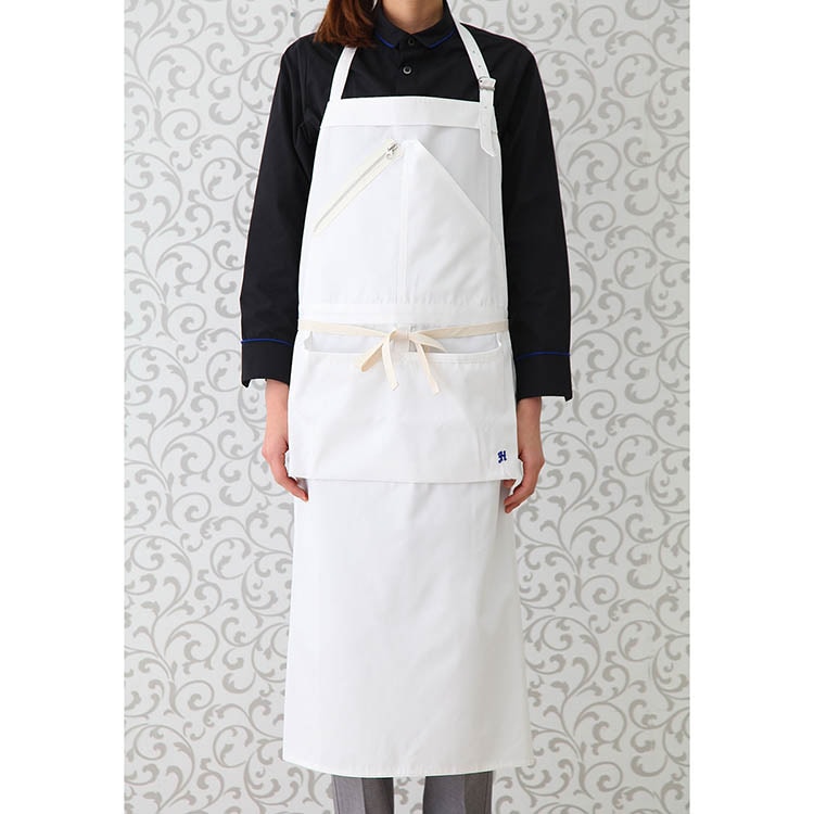 胸当てエプロン RT6906 HAKUI セブンユニフォーム 首掛けタイプ カフェ