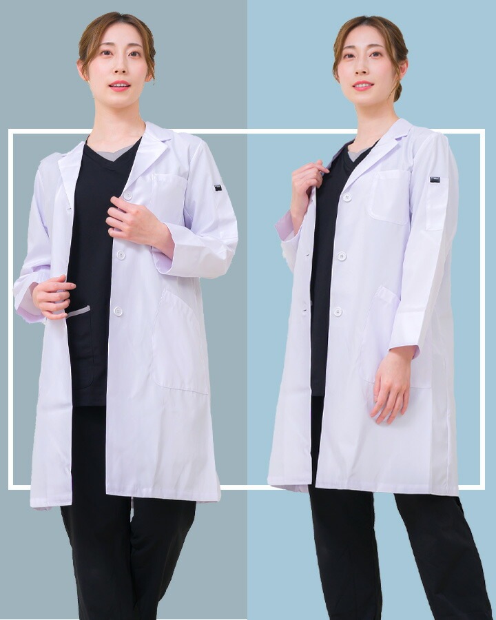 白衣 レディース白衣 抗ウイルス白衣 医療用 サーヴォ tmcol-210008 ドクター 薬剤師 研究 クリニック 病院 軽い【メール便送料無料】