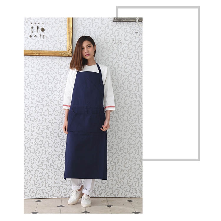 エプロン カフェ 前掛け 胸付き RT6913 HAKUI セブン