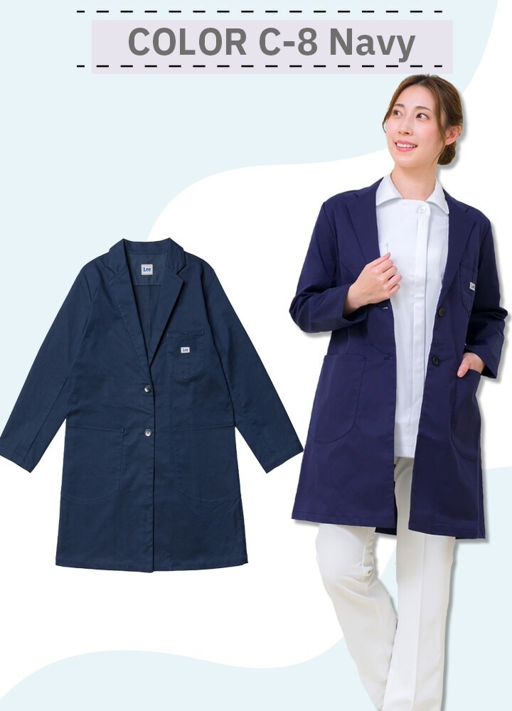 Lee 白衣 医療 ジャケット レディースジャケット 医療用 ドクター クリニック ボンマックス レディース lmc73001 動きやすい ポリジン