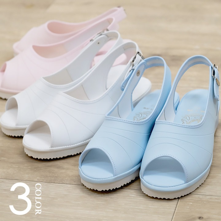 ナースシューズ マリアンヌ no.8no.8 履きやすい ナース エステ 受付 事務 サンダル 疲れにくい 日本製 履きやすいサンダル ナーズシューズ白