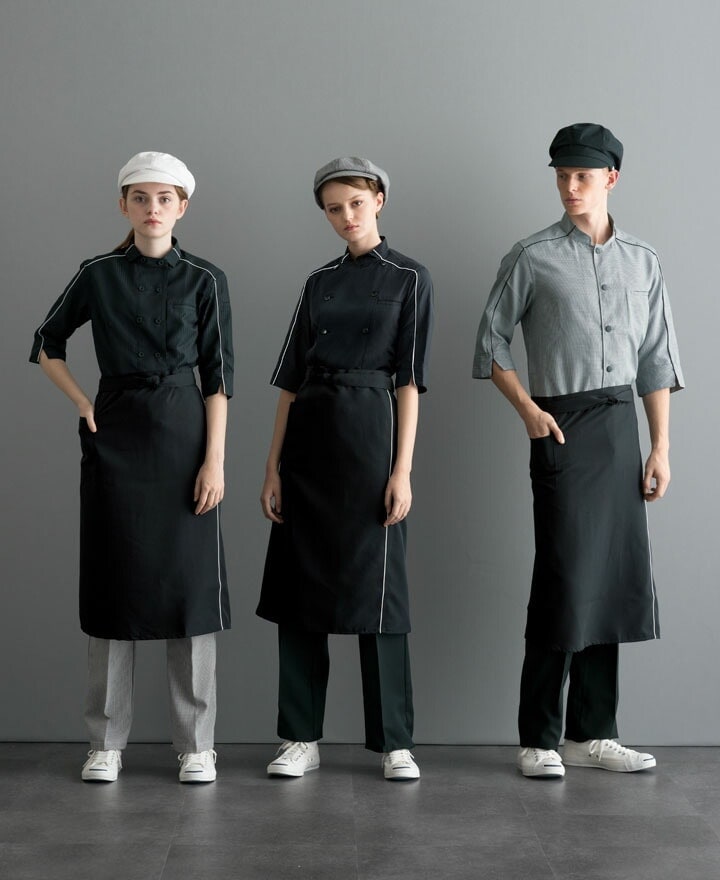 アルベ エプロン bc-7132 前掛け カフェ 飲食店 制服 レストラン 食品