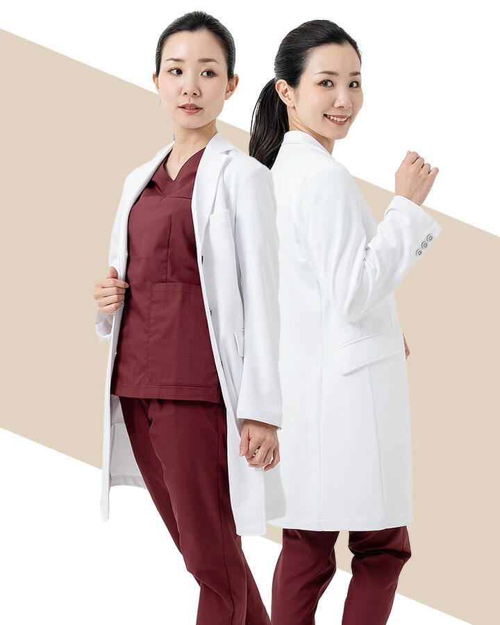 ユナイト ドクターコート 白衣 女性用 UN-0079 医療用 長袖 クリニック 整体 動物病院 医師 医者