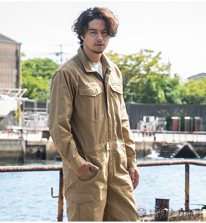 グレースエンジニアーズ 長袖つなぎ GE-220 オールシーズン 作業服 作業着 綿100%