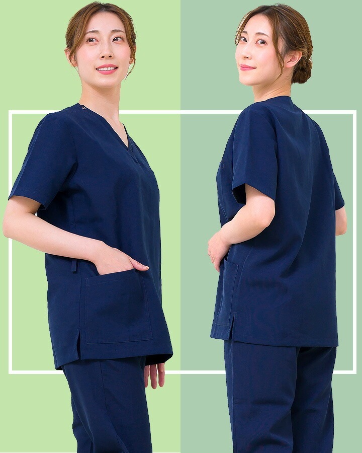 スクラブ 白衣 医療 医療用 ドクター ナース クリニック 刺繍 ボン