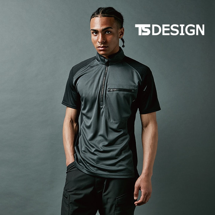 【美品】5351デザインポロシャツ shellac ワークニットショートポロシャツ（作業着）の通販-オリジナル