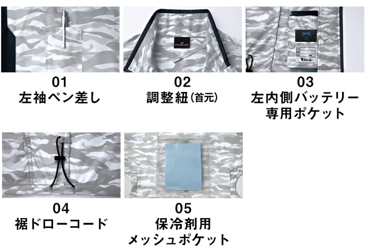 空調服 半袖ジャケット 自重堂 87070 服のみ ブルゾン 作業着│作業服