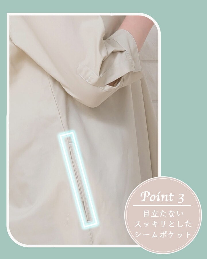 シャツワンピース ワンピース シャツ ナチュラル FACEMIX fm8002l