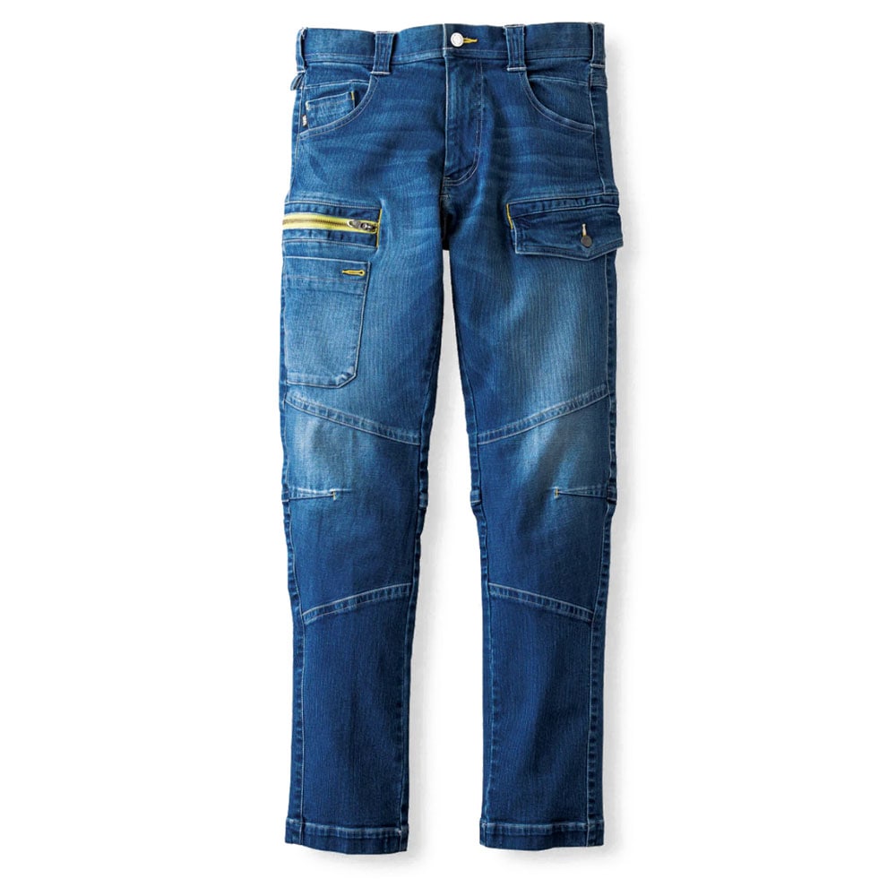 寅壱 デニム カーゴパンツ 8940-219 ストレッチ バイオ