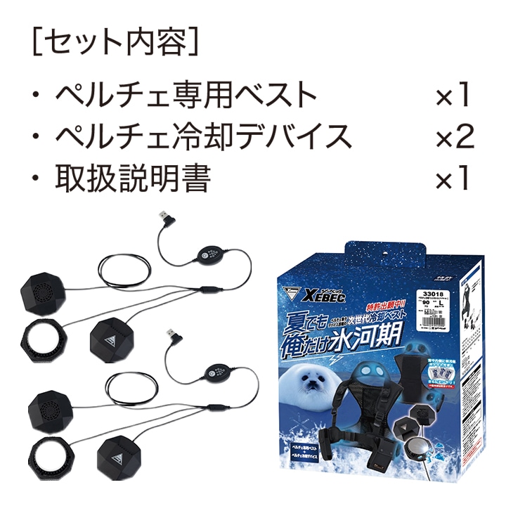 即日発送】冷却プレート ペルチェベストセット（バッテリー無し