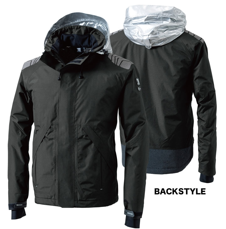 TSデザイン 作業服 防寒着 防水 シェル TS-DESIGN 18246 メガヒートES 防水防寒 長袖 メンズ 軽量 撥水加工 防風 帯電防止 作業服 作業着 防寒服 防寒着 ブルゾン ジャンバー 【4L-6L】