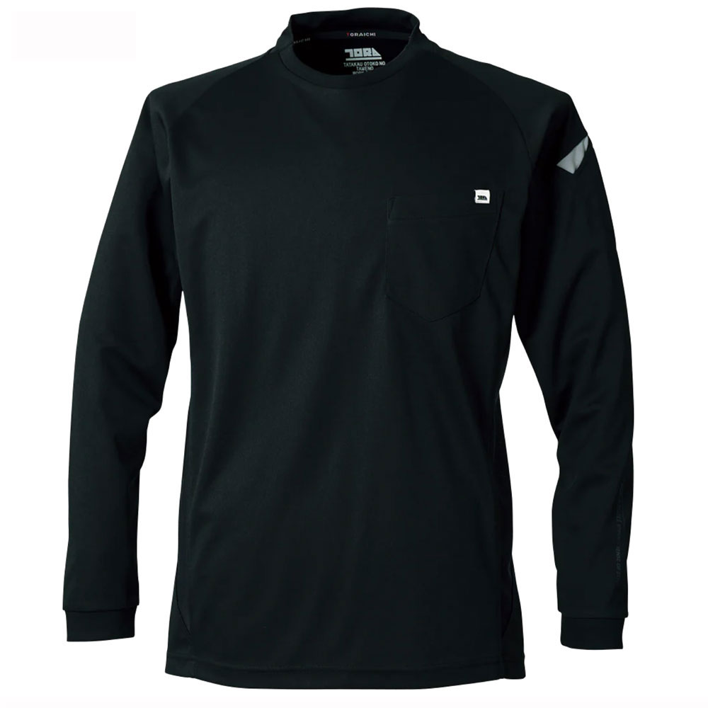 【24時間以内/送料無料】未使用 V12 メンズ 長袖 スニードジャック M 寅壱 長袖クルーネック Tシャツ 5949-617 吸汗性 速乾性 消臭