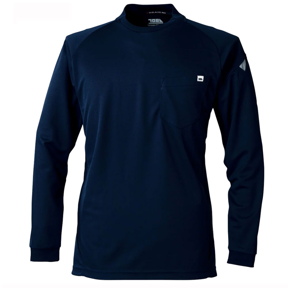 寅壱 長袖クルーネック Tシャツ 5949-617 吸汗性 速乾性 消臭 長袖シャツ オールシーズン 作業着 作業服