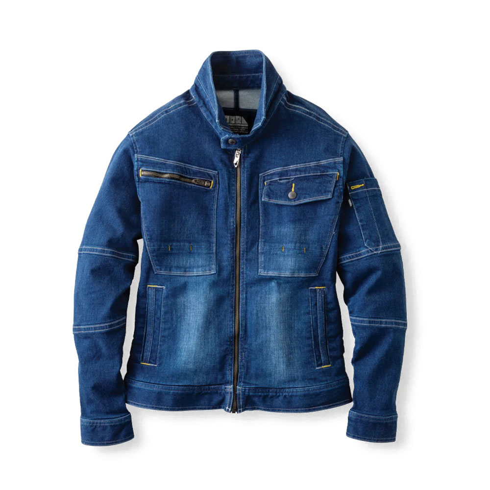 寅壱 デニム ライダースジャケット 8940-554 ストレッチ バイオ