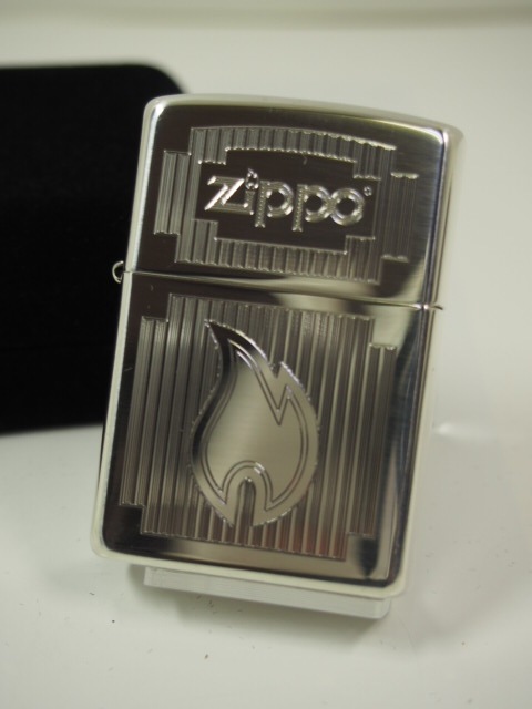 ジッポーライター: Zippo スターリングシルバー #15 Fire ファイアー ジッポーライター: Zippo スターリングシルバー #15 Fire ファイアー