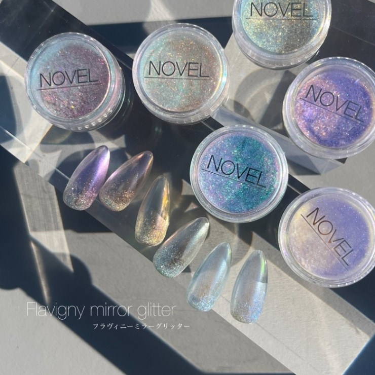 NOVEL ネイルパーツ　ラメグリッター　ミラーパウダー150点セット！！ ジェルネイル カラーミラーパウダー ミラーパウダー クロム