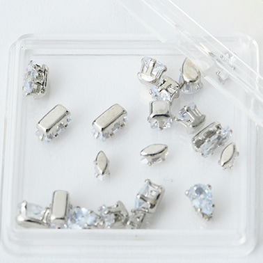 【CK】ジルコンパーツ　シルバー