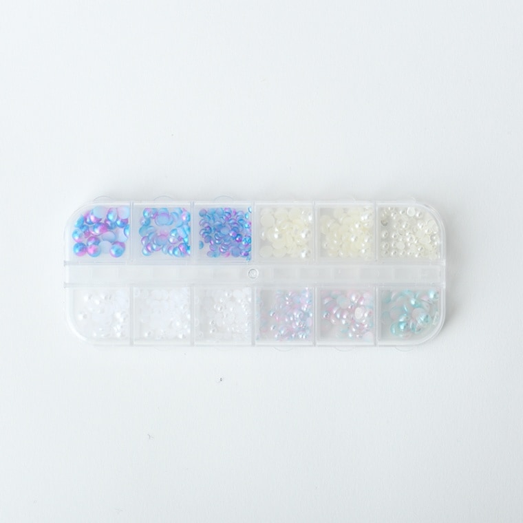 【CK】パールパーツ半円12種　MIX