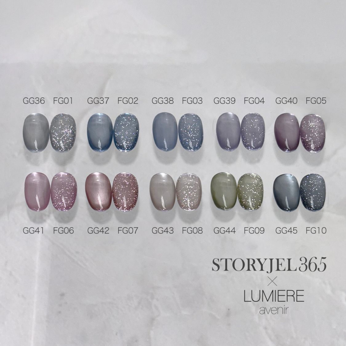 LUMIRE×ストーリージェル365マグネット8個フルセット全色 STORYJEL365×LUMIERE】 カラージェル（GG36）4g ジルコン