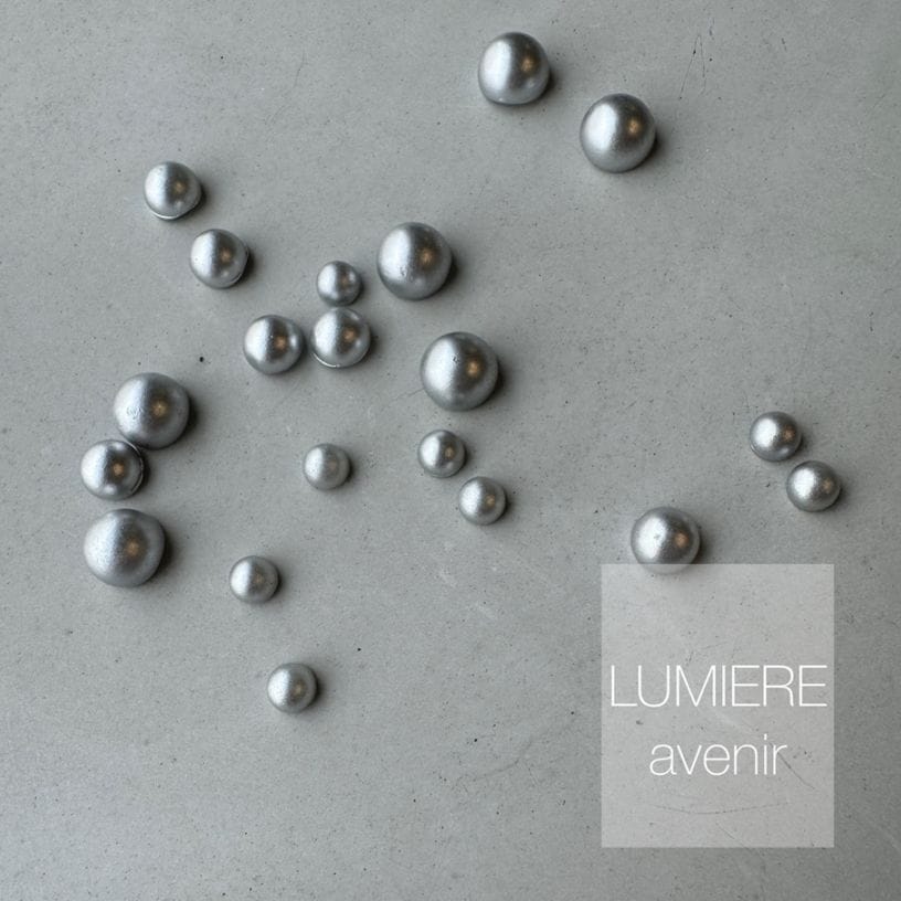 【LUMIERE】ビックパールMIX グレー