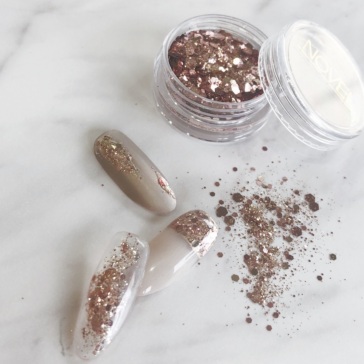 NOVEL】シャンパンロゼグリッター | atelier NOVEL | STORY365 ONLINE SHOP