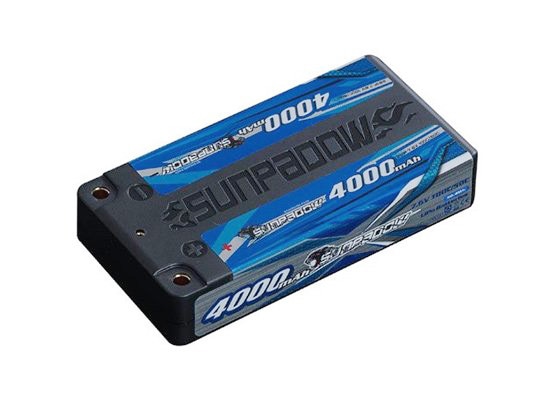 SUNPADOW 7.6V / 4000mAh / 100C Blueリポバッテリー（ショート）