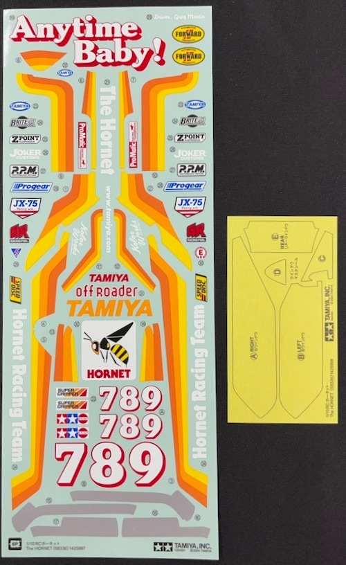 タミヤカスタマー 19495452 ホーネット用 ステッカー・マスクシール