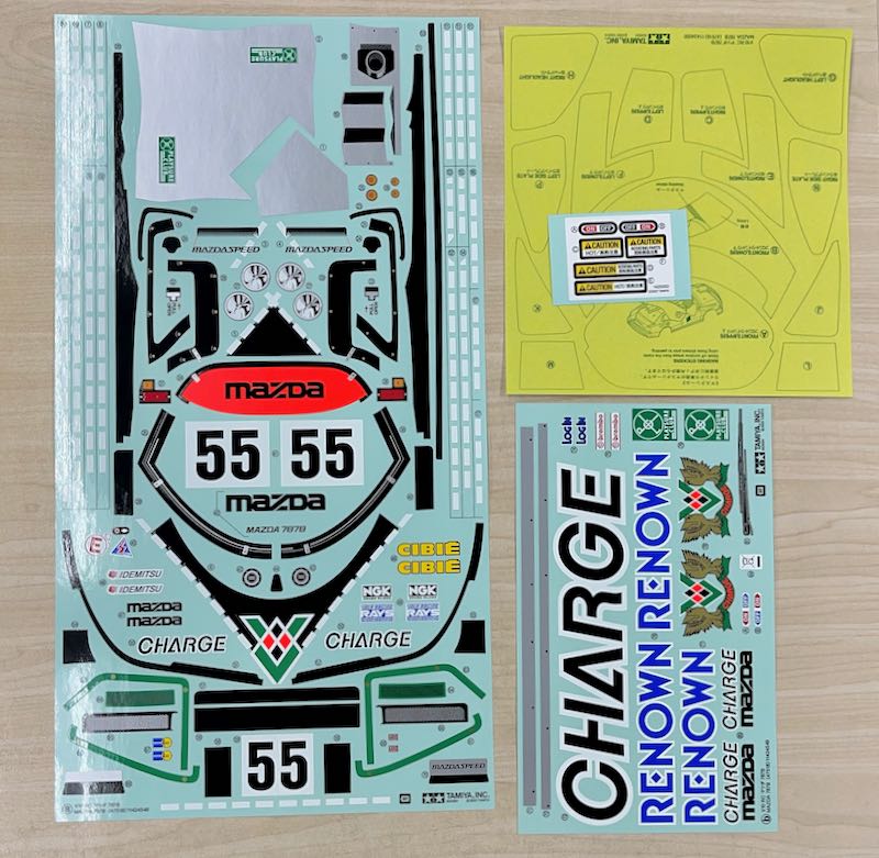 新品 タミヤ　レナウン マツダ787Ｂ　スペアボディ ステッカー 1/24マツダ787Bレナウンチャージデカール - ミュージアム