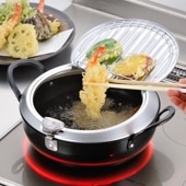 燕三条 いいもの小路 鉄製蓋付天ぷら鍋