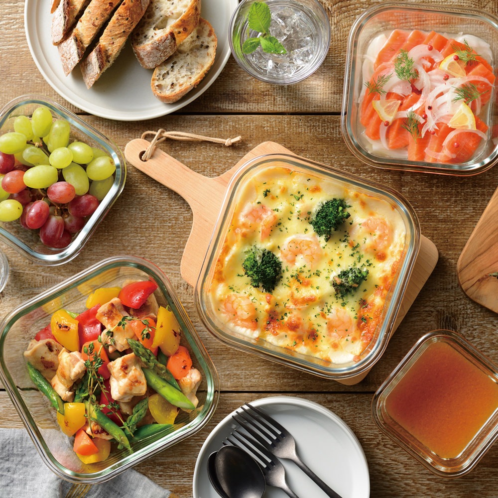 レッシュ 耐熱ガラス保存容器