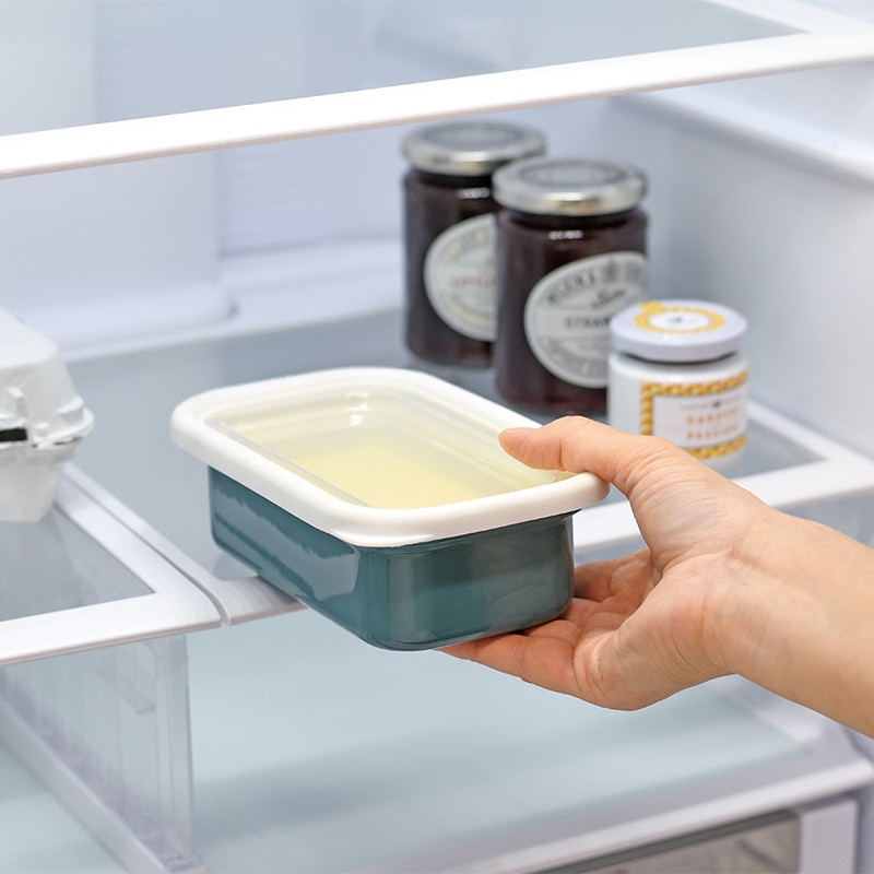 rinto リント ホーローバターケース M ターコイズ