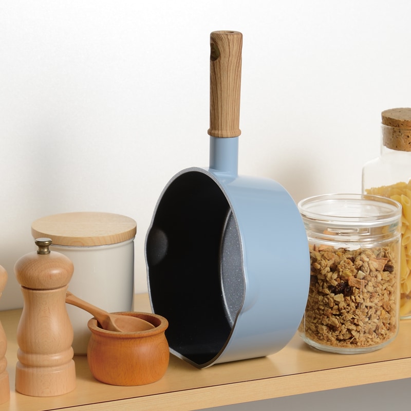 ココミッケ IH対応スタンドパン18cm アイスブルー RB-3549