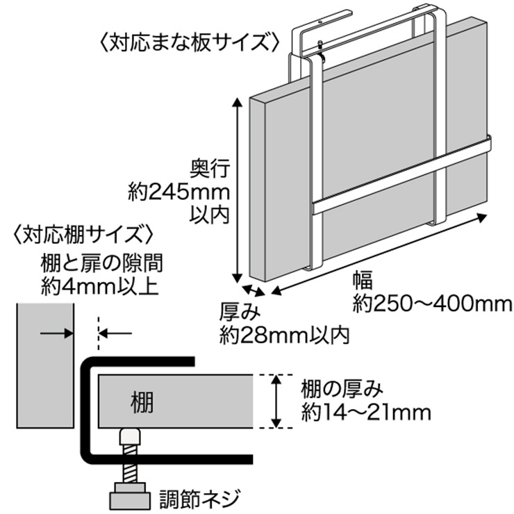 ルームラボ 吊り下げまな板ホルダー RG-0494