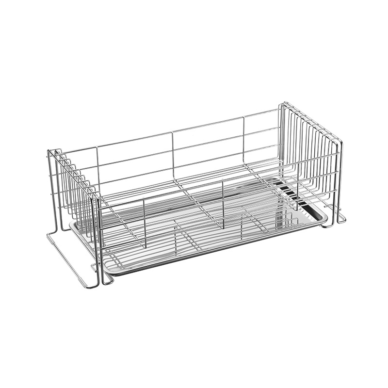 燕三 シンクに渡せる伸縮式水切りかご トレー付