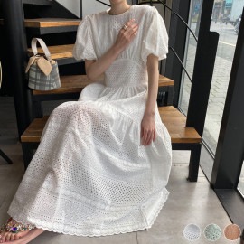 シースルー レース 半袖 ロングワンピース|ワンピース|レディースファッション