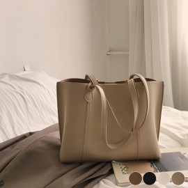 スクエア型 シンプル 大容量 トートバッグ