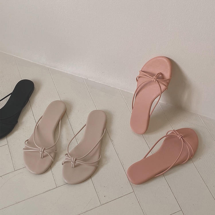 華奢ひも ツイスト ビーチサンダル