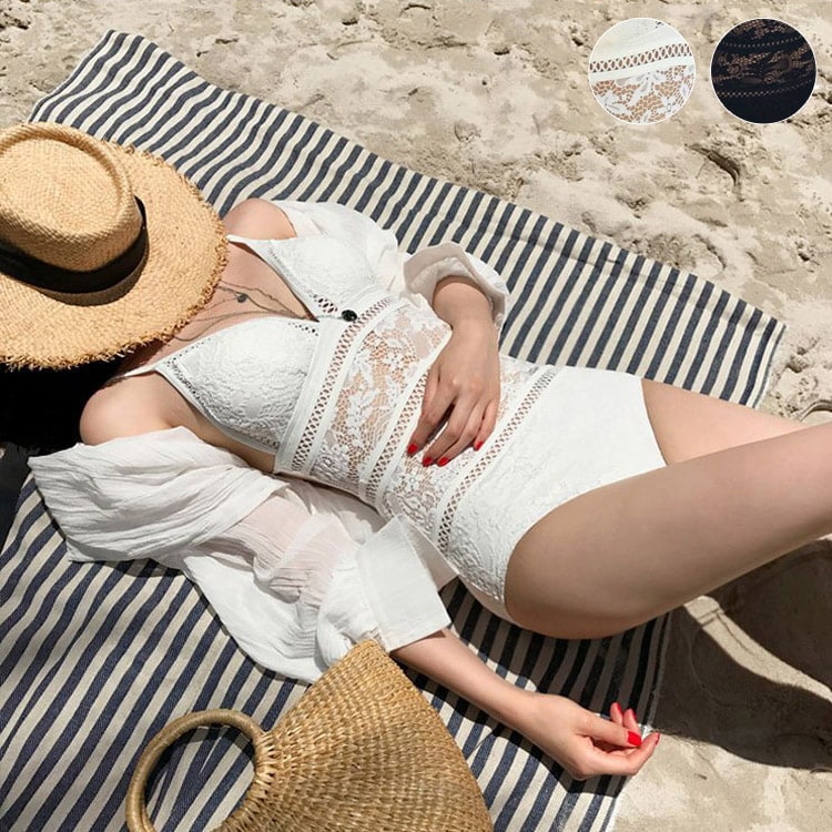 セクシーな背中見せウエストライン ワンピース ビキニ