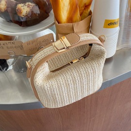 2WAY コロッとかわいい かご編み ミニバッグ