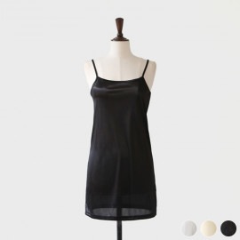 シンプル キャミソール ワンピース ペチコート