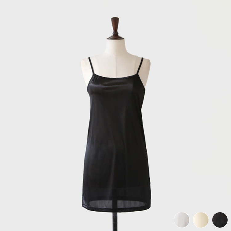 シンプル キャミソール ワンピース ペチコート