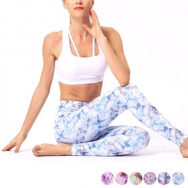 カラフルプリント ヨガ レギンス ヨガパンツ