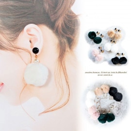 ファーピアス ファーイヤリング